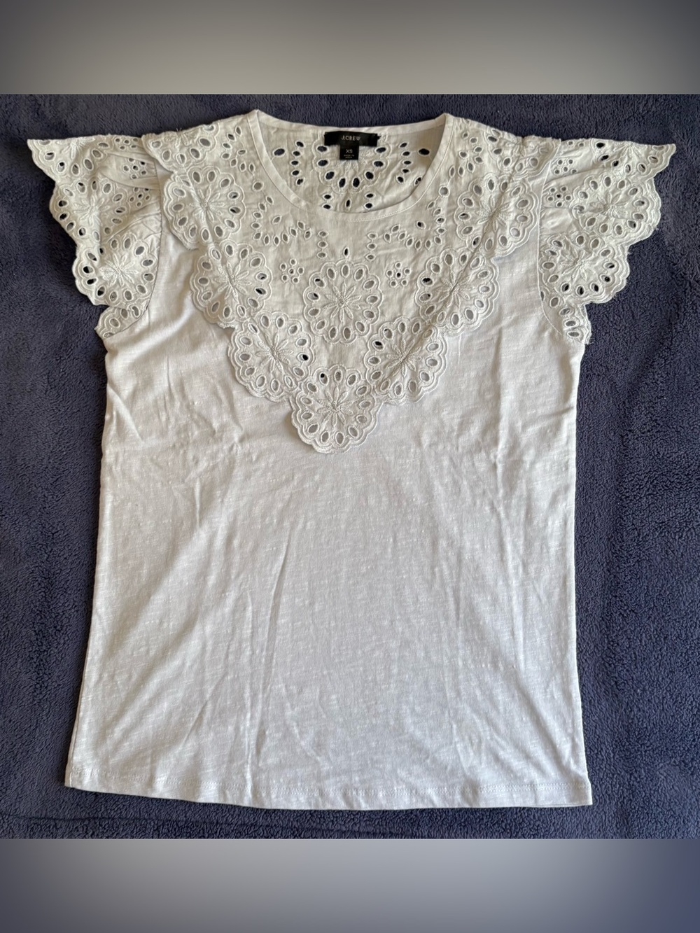 J Crew eyelet top, size XS